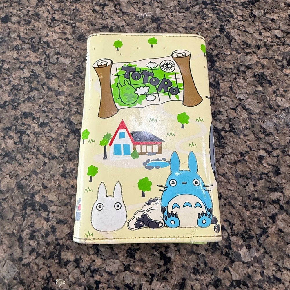 Studio Ghibli My Neighbor Totoro Trifold Wallet Green Cream Anime Mei Umbrella